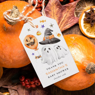 Étiquettes-cadeau Merci Baby shower Halloween