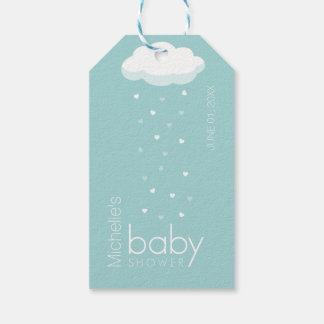 Étiquettes-cadeau Merci baby shower (Turquoise)