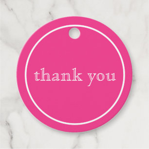 Étiquettes Cadeau Merci Barbiecore Rose