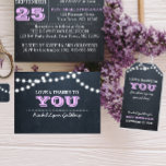 Étiquettes-cadeau Merci Bat mitzvah Lilac<br><div class="desc">Envoyez vos invités avec un sourire avec ces étiquettes Cadeaux Mercis liées à une faveur de la fête. Chaque ligne de texte est entièrement personnalisable.</div>