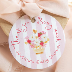 Étiquettes Cadeau Merci beaucoup, bébé capricieux Shower