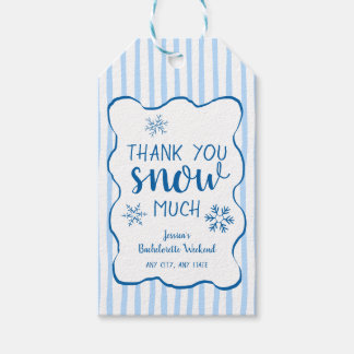 Étiquettes-cadeau Merci Beaucoup de Neige Bachelorette Blue