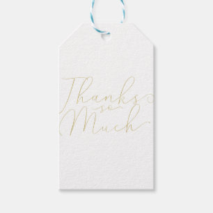 Étiquettes-cadeau Merci beaucoup merci beaucoup écriture type or fav