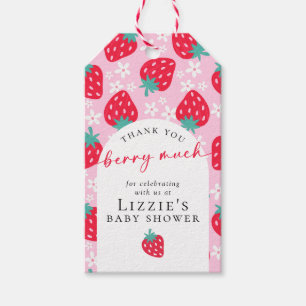 Étiquettes-cadeau Merci Berry Baby shower aux fraises