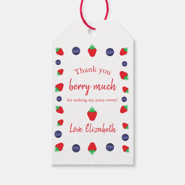 Étiquettes-cadeau Merci Berry Merci (Devant)