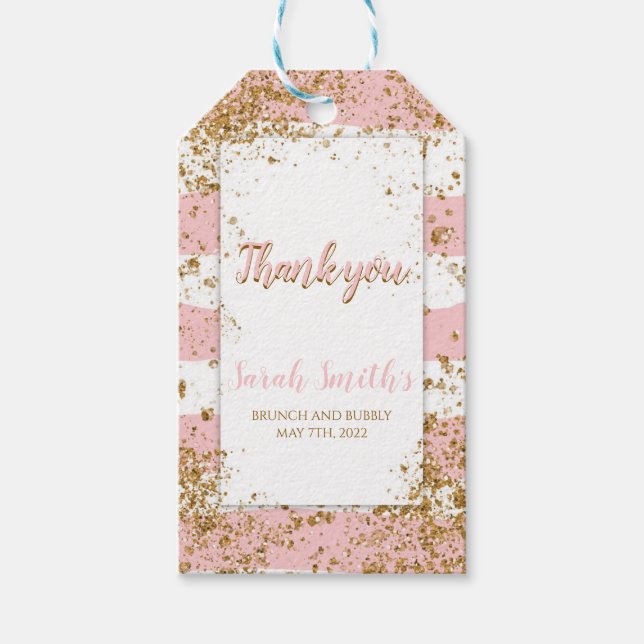 ÉTIQUETTES-CADEAU MERCI BRUNCH ET BUBBLY (Devant)
