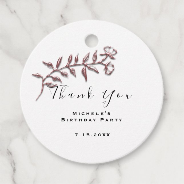 Étiquettes Cadeau Merci Cadeau de remerciement pour mariage et anniv (Devant)