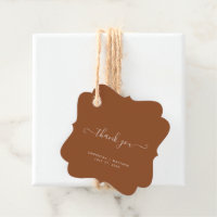 Merci Calligraphie Script Terracotta Mariage
