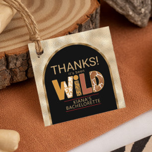 Étiquettes Cadeau Merci, c'est Been Wild Safari Bachelorette ID1148