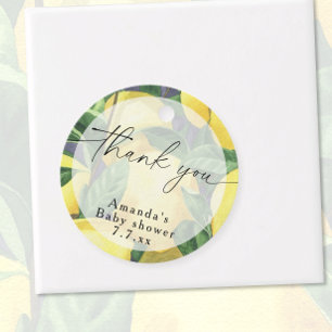 Étiquettes Cadeau Merci - Citrus Lemon - Baby shower