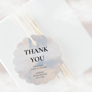 Étiquettes Cadeau Merci Cloud 9 Dégradé Pastel Fête de Mariage Fa