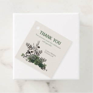 Étiquettes Cadeau Merci crâne gothique irlandais Saint-Patrick