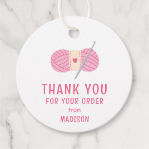 Étiquettes Cadeau Merci Crochet Crochet Pour Votre Commande