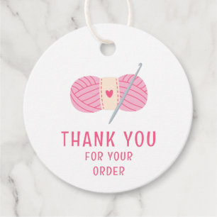 Étiquettes Cadeau Merci Crochet Crochet Pour Votre Commande
