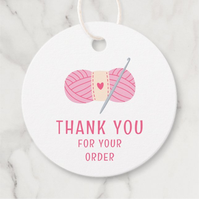 Étiquettes Cadeau Merci Crochet Crochet Pour Votre Commande (Devant)