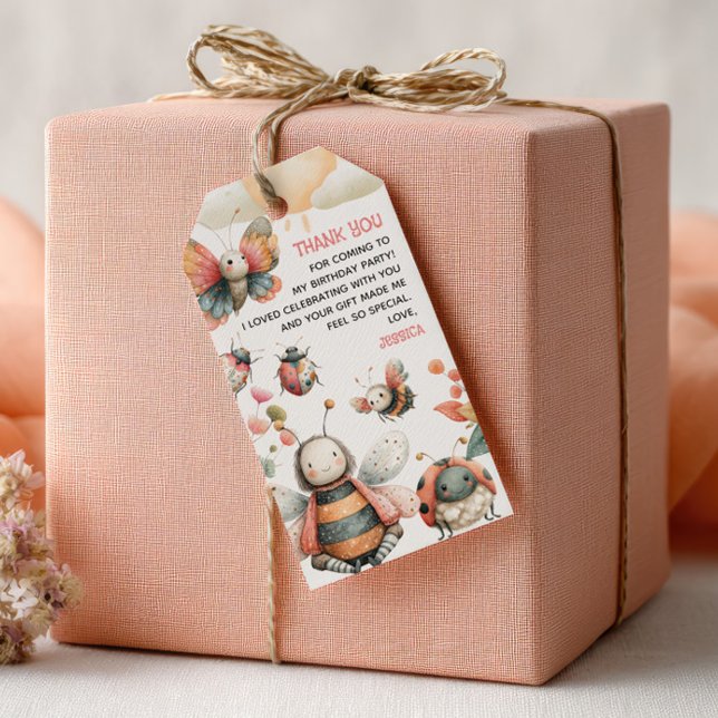 Étiquettes-cadeau MERCI D'Anniversaire des enfants mignons (Créateur téléchargé)