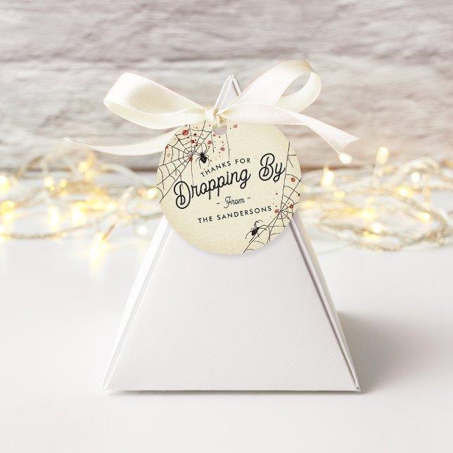 Étiquettes Cadeau Merci D'Avoir Abandonné Par Halloween Party (Créateur téléchargé)