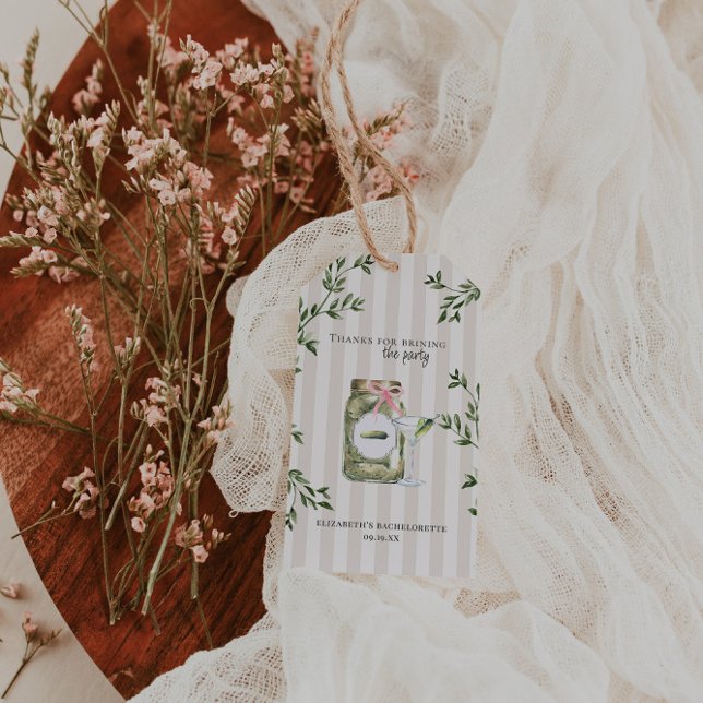 Étiquettes-cadeau Merci d'avoir apporté la fête | Pickle Bachelorett (Créateur téléchargé)
