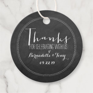 Étiquettes Cadeau Merci D'Avoir Célébré Avec Nous ! Merci mariage