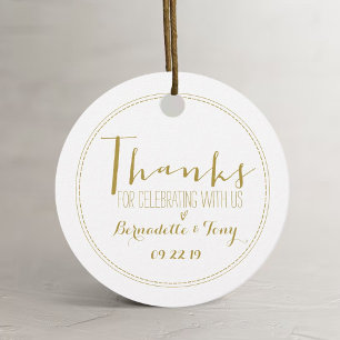 Étiquettes Cadeau Merci D'Avoir Célébré Avec Nous ! Merci mariage