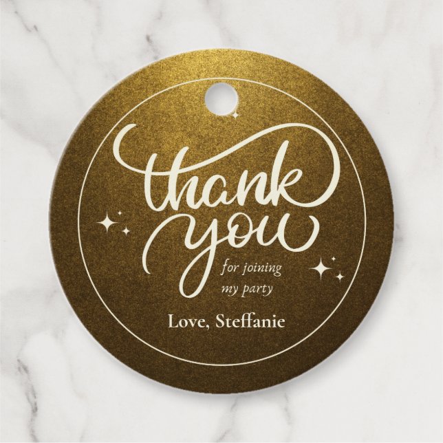 Étiquettes Cadeau Merci d'avoir rejoint mon parti (Devant)