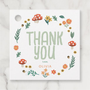 Étiquettes Cadeau Merci de Baby shower de bois de la forêt mûre
