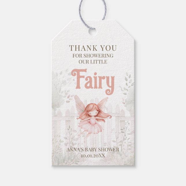 Étiquettes-cadeau Merci de Baby shower de gingembre (Devant)