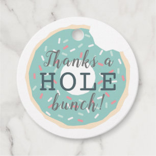 Étiquettes Cadeau Merci de Baby shower de la Donut verte
