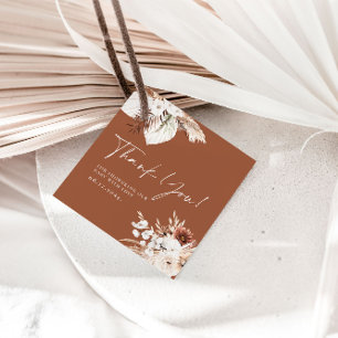 Étiquettes Cadeau Merci de Baby shower en terre cuite Tags cadeaux