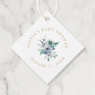 Étiquettes Cadeau Merci de Baby shower Floral de luxe