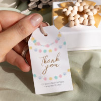 Merci de Baby shower Pastel Winter Wonderland