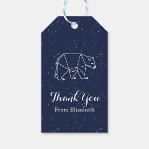 Étiquettes-cadeau Merci de baby shower Tag - constellation d'ours