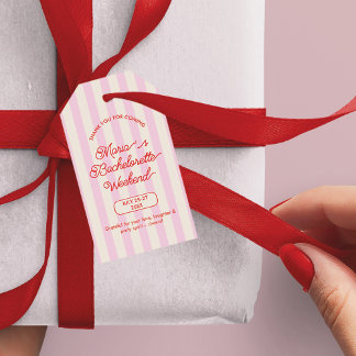 Étiquettes-cadeau Merci de Fête des mariées de Bachelorette