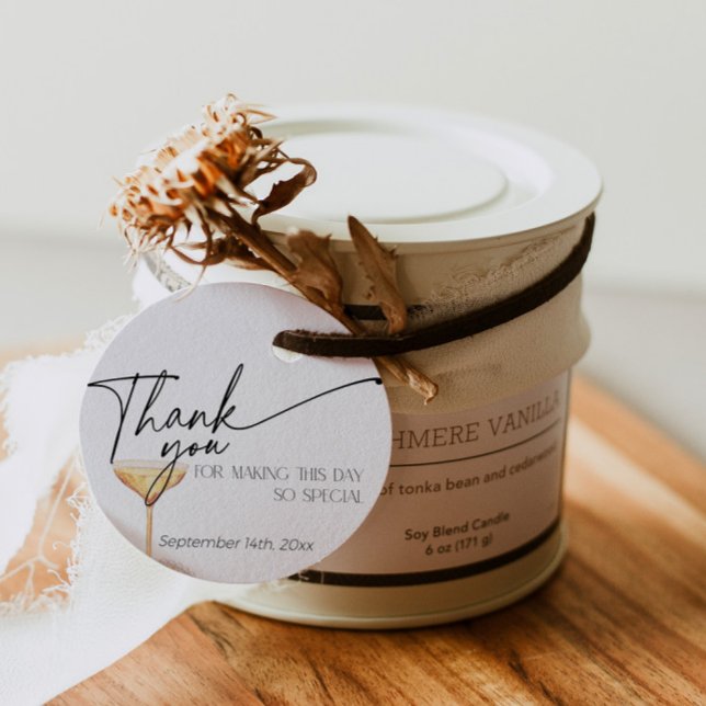 Étiquettes Cadeau Merci de Fête des mariées Pearl et Prosecco (Créateur téléchargé)