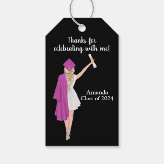 Étiquettes-cadeau Merci de graduation personnalisée Favoriser les ét