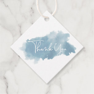 Étiquettes Cadeau Merci de lavage d'encre minimaliste