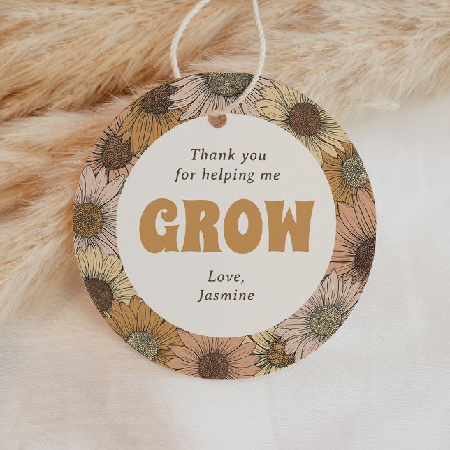 Étiquettes Cadeau Merci de m'aider à développer l'appréciation des e (Créateur téléchargé)