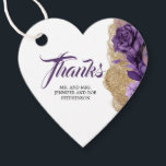 Étiquettes Cadeau Merci de Mariage de Parties scintillant foncé viol<br><div class="desc">Plum violet et or parties scintillant d'aquarelle couleur d'aquarelle mariage étiquettes "merci"</div>
