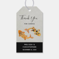 Merci de Mariage de poisson Gold Koi élégant