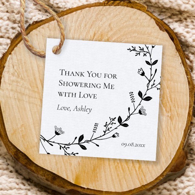 Étiquettes Cadeau Merci de m'avoir inondé d'amour Douche (Créateur téléchargé)