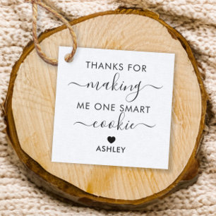 Étiquettes Cadeau Merci de me faire un Smart Cookie Tag, Kraft