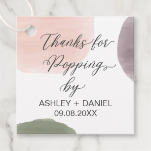 Étiquettes Cadeau Merci de Popping By Mariage Gift Tag,
