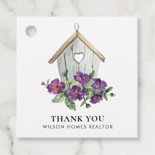 ÉTIQUETTES CADEAU MERCI DE RÉALISATEUR FLEURIER BLANC RUSTIQUE