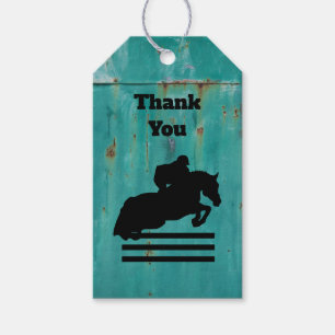 Étiquettes-cadeau Merci de silhouette de pullover de chasseur de