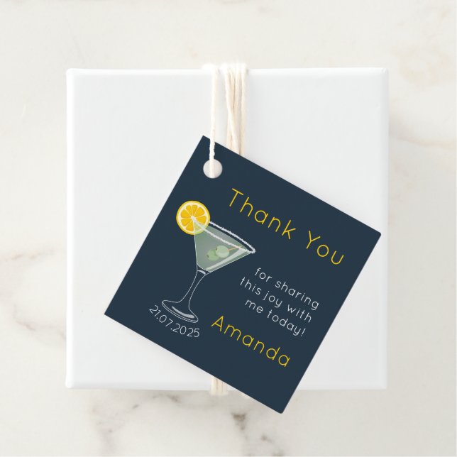 Étiquettes Cadeau Merci de soirée de bachelorette personnalisée (En situation)