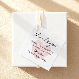 Étiquettes Cadeau Merci de Soutenir les Petits Commerces du Cœur