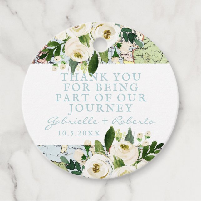 Étiquettes Cadeau Merci d'être partie de notre parcours Cadeau Favor (Devant)