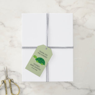 Étiquettes-cadeau Merci d'être venu cadeau de baby shower tortue mig