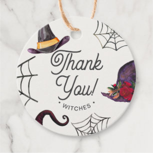 Étiquettes Cadeau Merci d'Halloween sorcières Fête des mariées viole