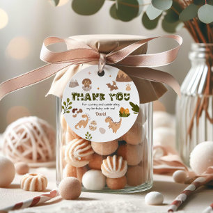 Étiquettes Cadeau Merci Dinosaure neutre aquarelle